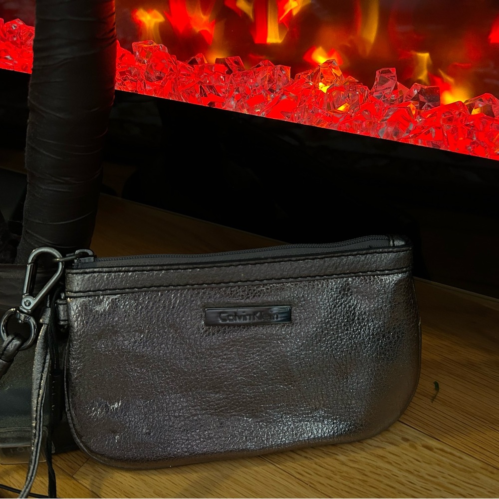 Calvin Klein Black Clutch Wristlet Sleek Design